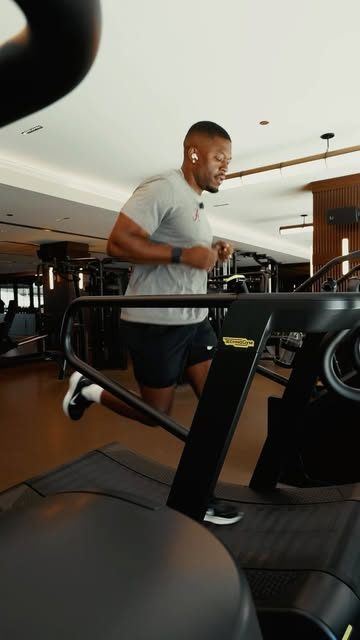 Caleb Castille training in a gym